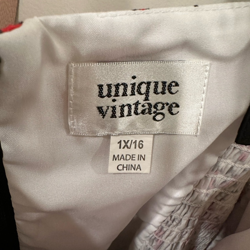 Unique Vintage White and Red Hello Kitty Print Romper with Black Bow - Picture 8 of 8